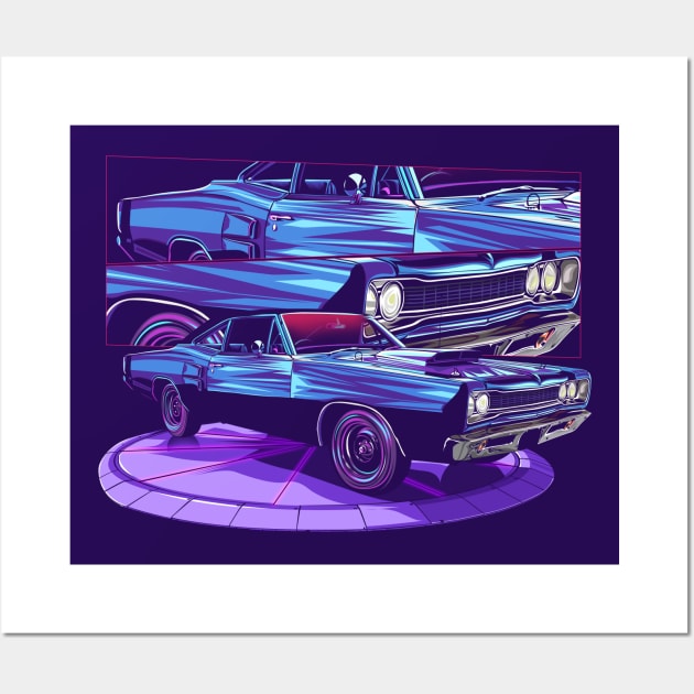 Dodge Charger 2 Frame Wall Art by Den Vector